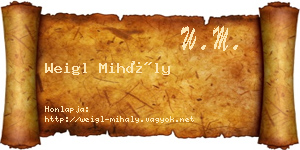 Weigl Mihály névjegykártya