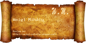 Weigl Mihály névjegykártya