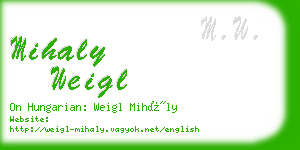 mihaly weigl business card